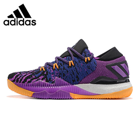 Adidas Crazylight Boost Low Men's Basketball Shoes, Purple, Non-slip Breathable
