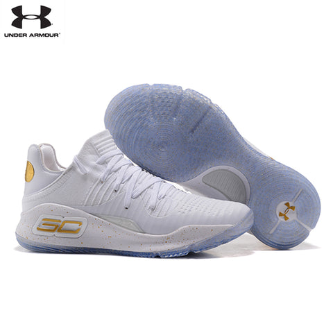 Under Armour UA Men Curry 4 Light Sport Basketball Sneakers Outdoor Low Top Athletic Unique Socks Design Cushioning Shoes 40-46