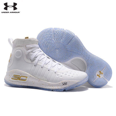 Under Armour UA Women's Curry 4 Sport Basketball Sneakers Outdoor Medium Top Athletic Unique Knitted Socks Design Shoes 36-39